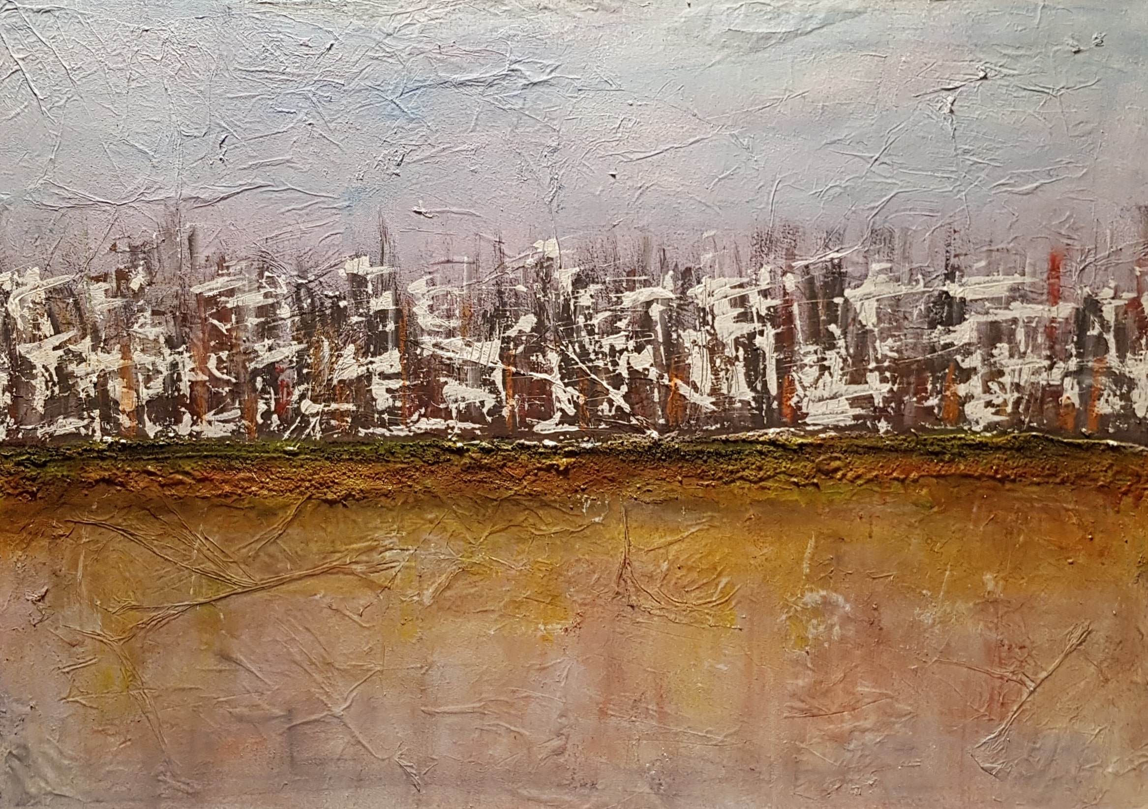 Skyline im Winter - 100x70cm